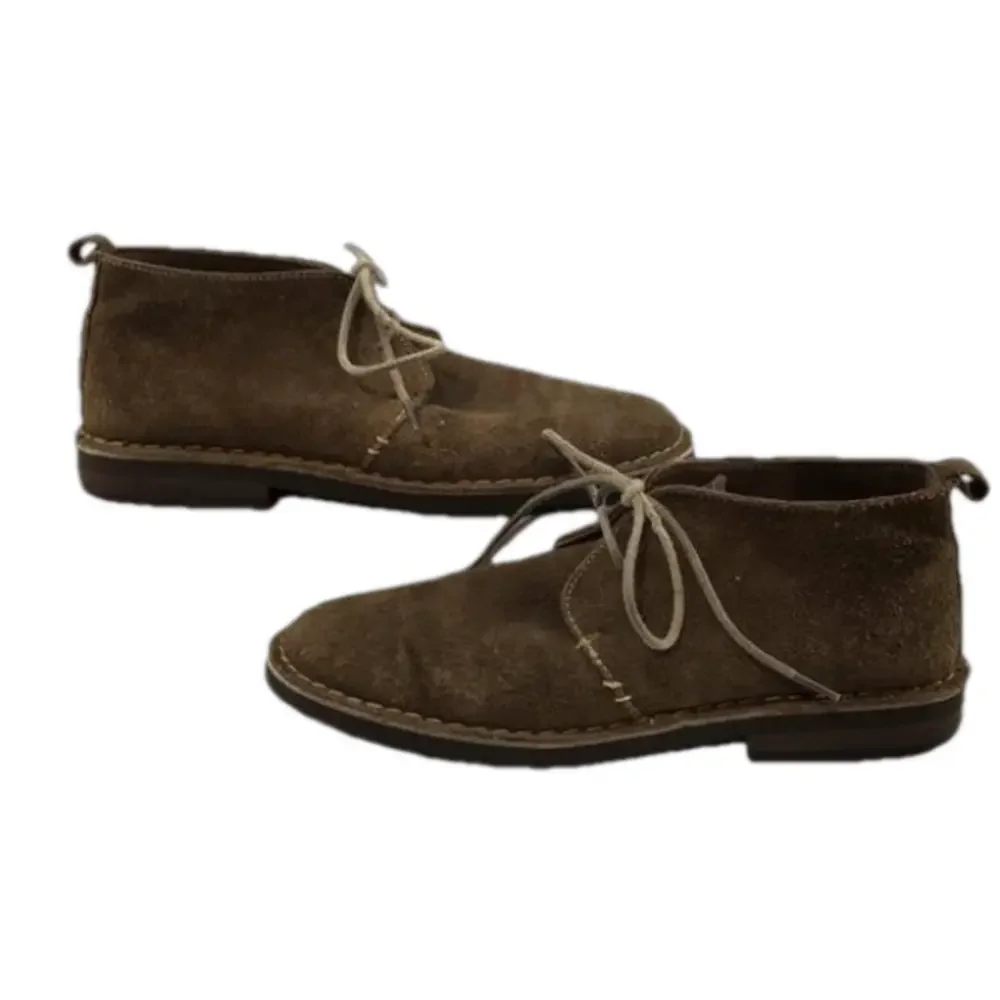 MERONA Men's Chukkas Olive Greenish/Brown Suede Leather Lace-Up Ankle Boots—Sz 7